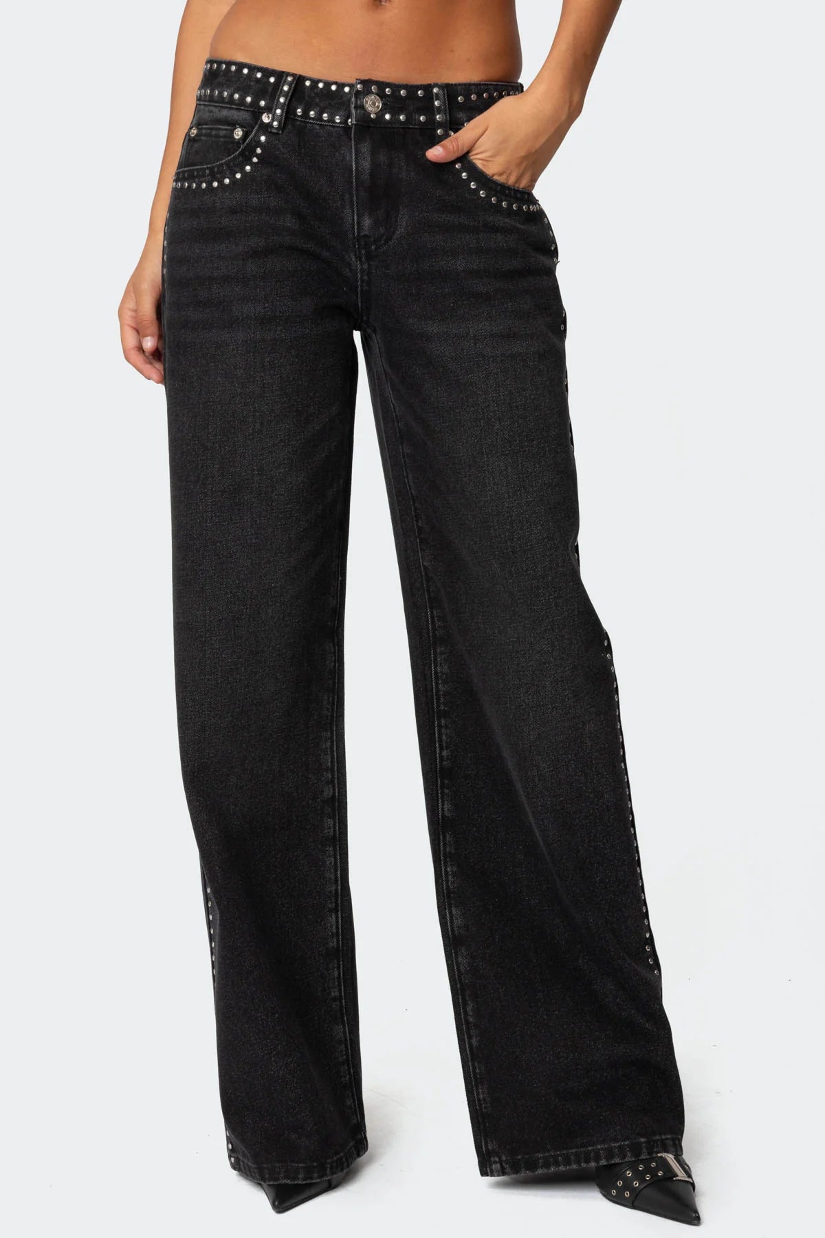 Women's Studded Denim Pants
