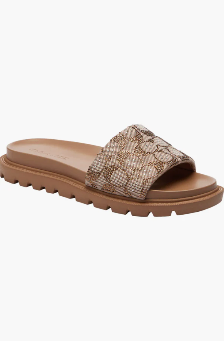 Signature Crystal Jaquard Slide