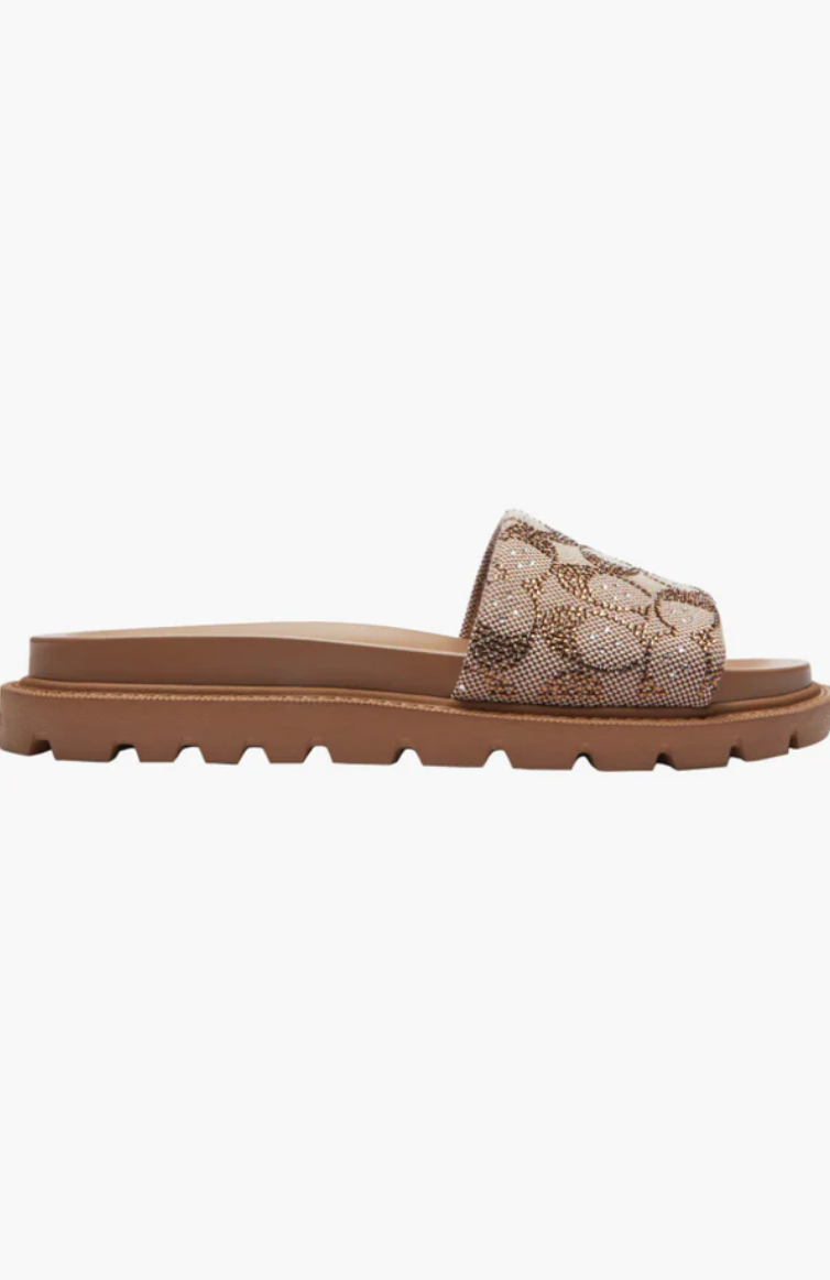 Signature Crystal Jaquard Slide