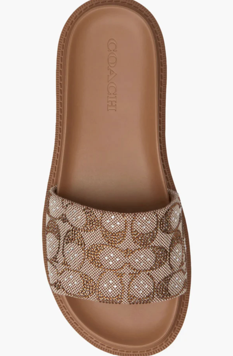 Signature Crystal Jaquard Slide